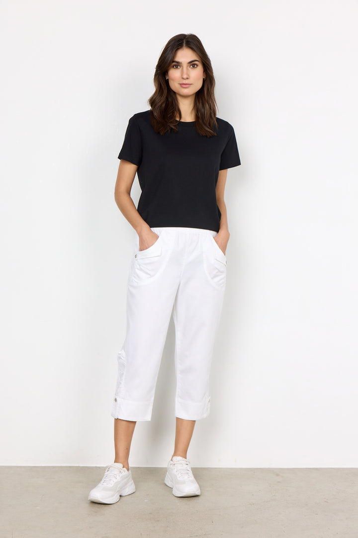 Pantalon confort 3/4 à taille élastique Akila - Décontracté avec poches