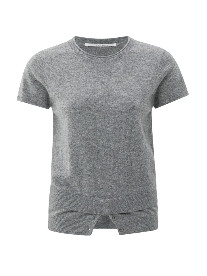 T-shirt douillet à détail en ouverture