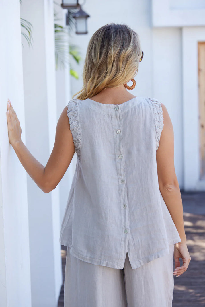 Chandail sans manches à fronces Maeve