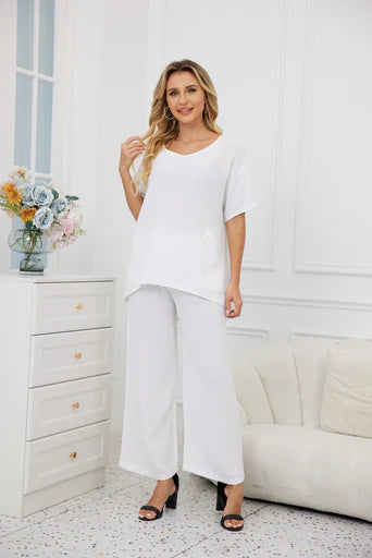 Pantalon en lin coton Hazel – Coupe décontractée