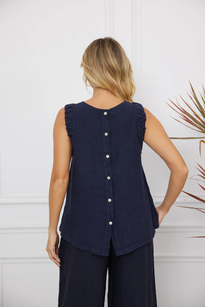 Chandail sans manches à fronces Maeve