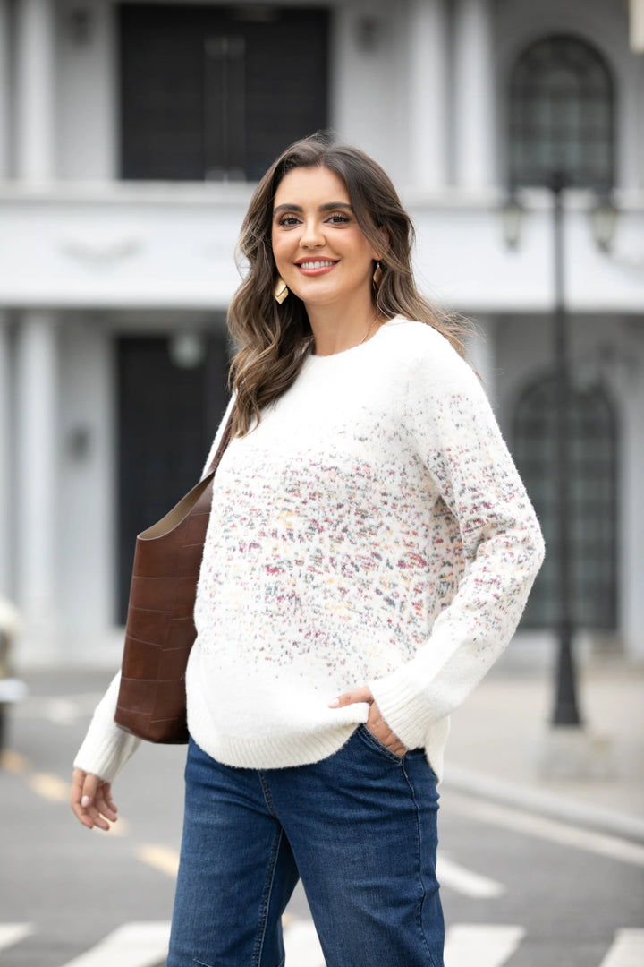 Pull multicolore à motifs graphiques