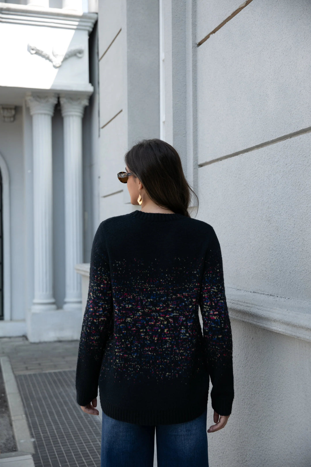 Pull multicolore à motifs graphiques