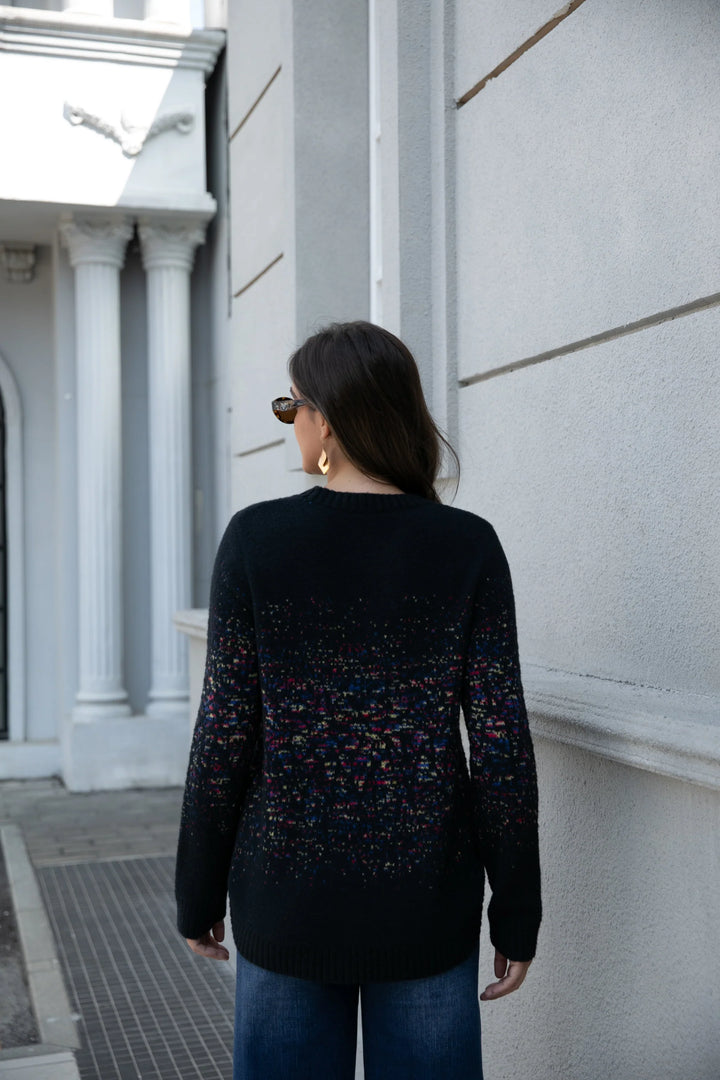 Pull multicolore à motifs graphiques