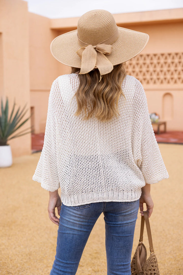 Pull en crochet Meadow – Encolure ronde classique