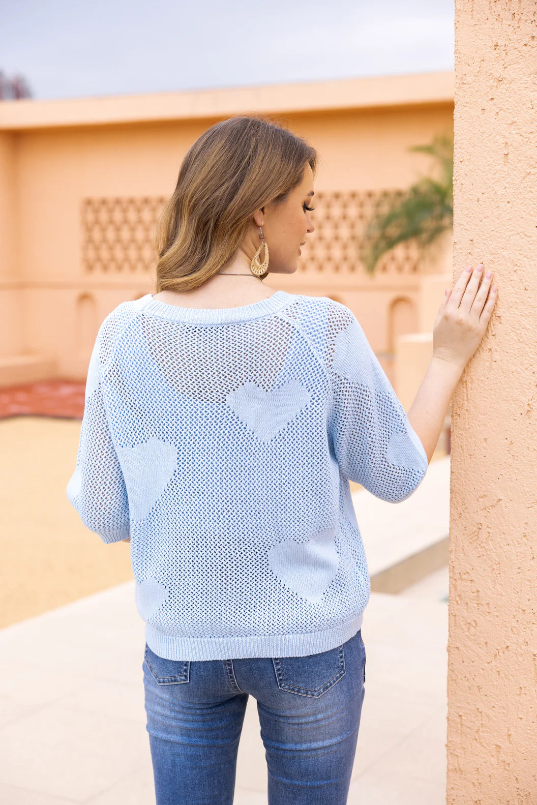 Haut en crochet Heartloom – Tricot ajouré à motifs cœurs