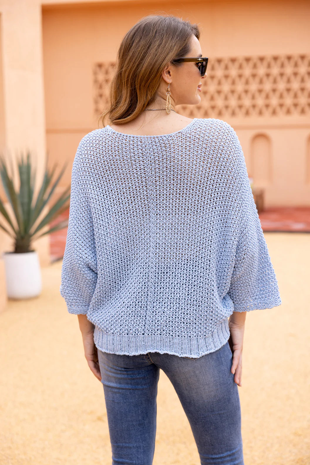 Pull en crochet Meadow – Encolure ronde classique