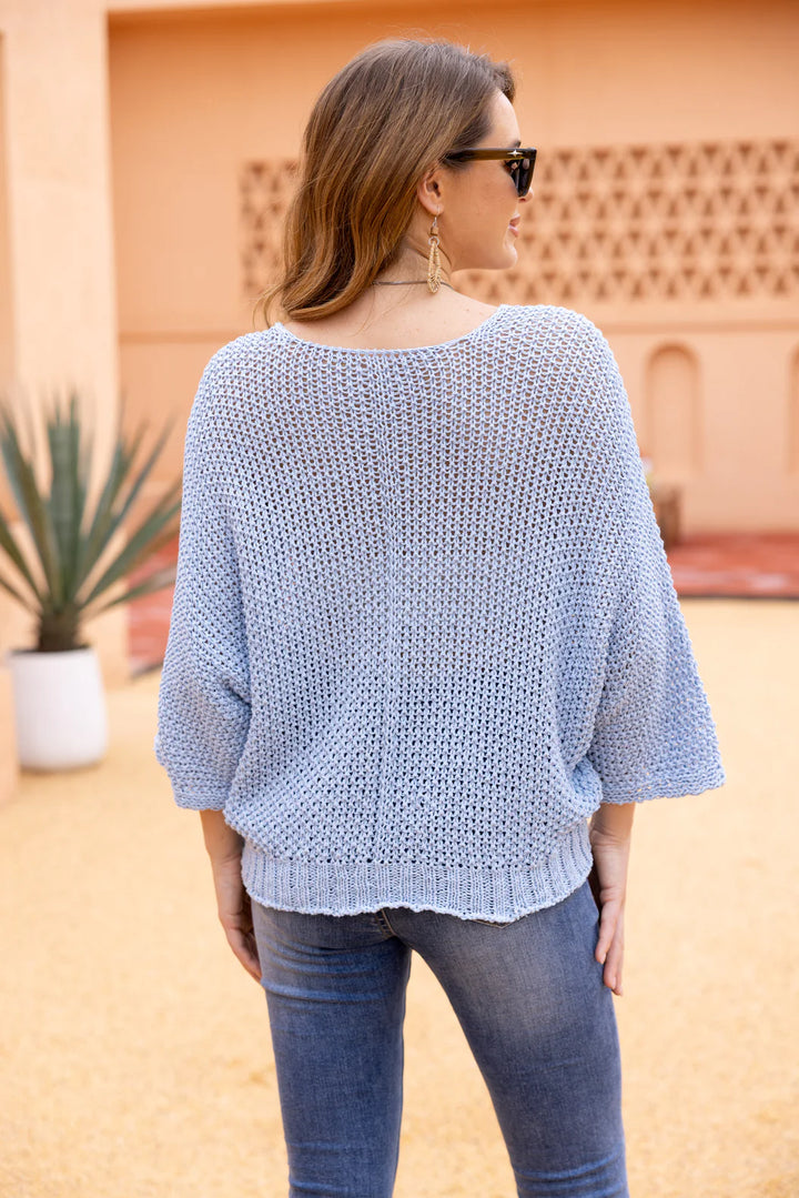Pull en crochet Meadow – Encolure ronde classique