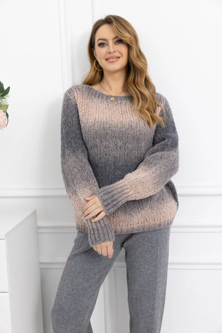 Pull en maille épaisse effet ombré