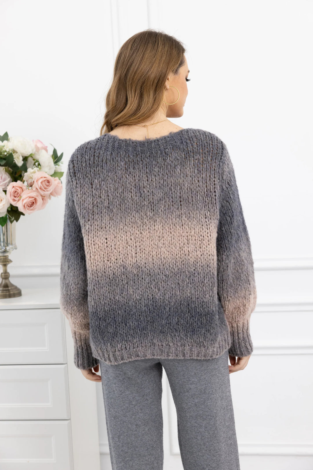 Pull en maille épaisse effet ombré