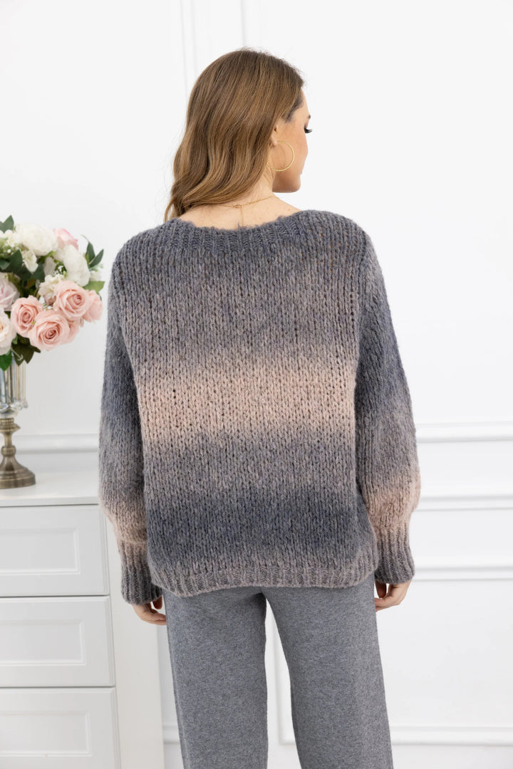 Pull en maille épaisse effet ombré
