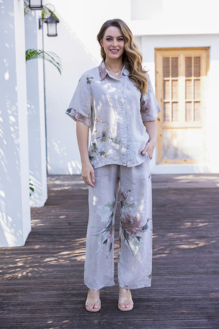 Pantalon imprimé floral Graceful – coupe fluide et légère
