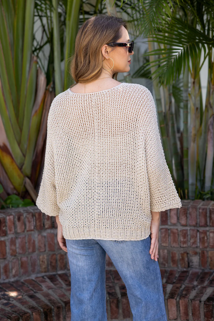 Pull en crochet Meadow – Encolure ronde classique