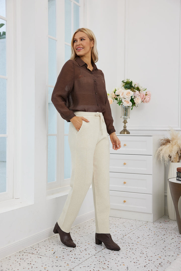 Pantalon pur confort à taille élastique