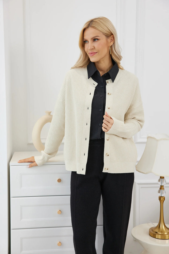 Cardigan en maille côtelée