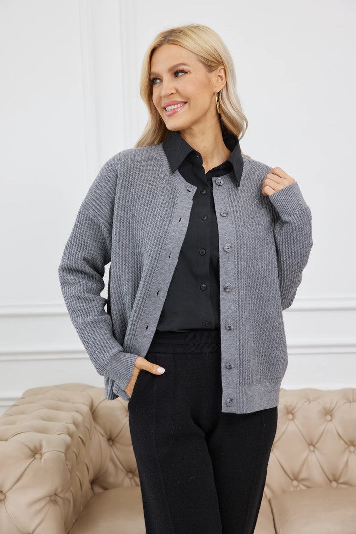 Cardigan en maille côtelée