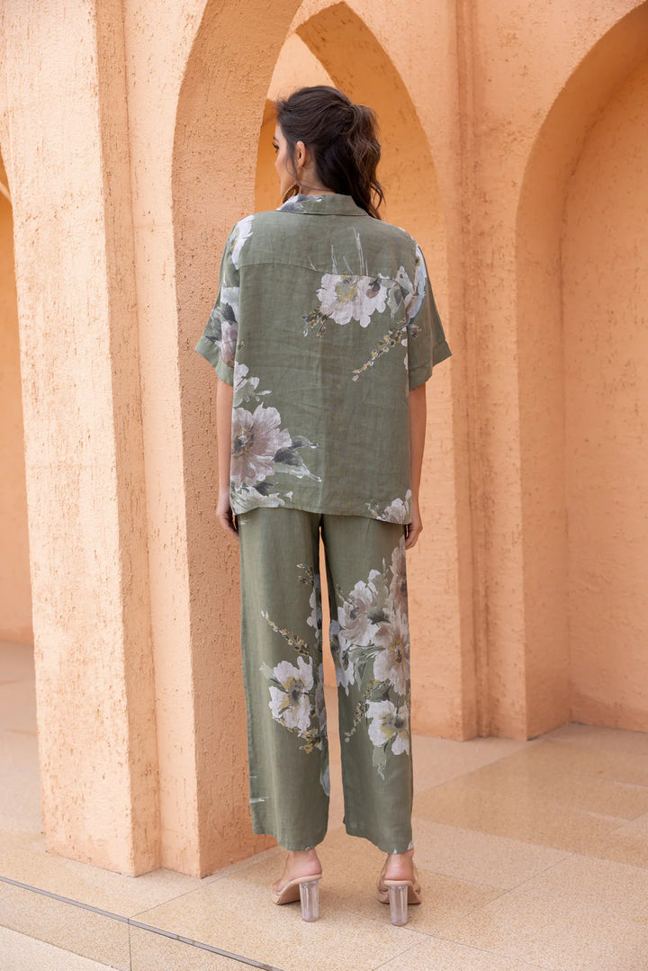 Pantalon imprimé floral Graceful – coupe fluide et légère