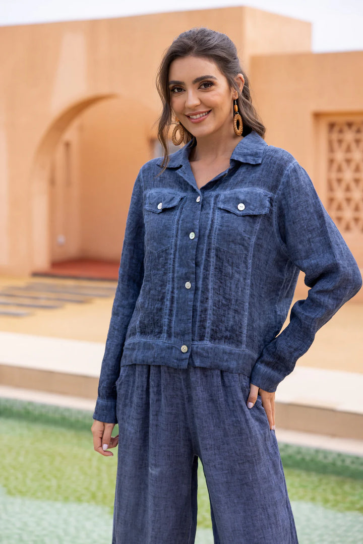 Veste Coldwash – jacket décontractée à boutons style vintage