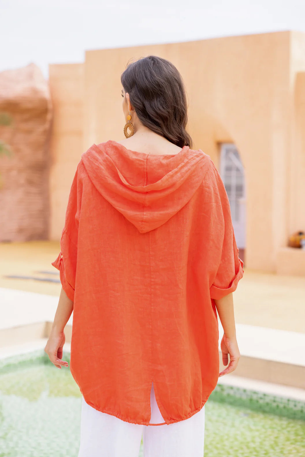 Chemise à capuchon Sunlit – Lin léger et coupe décontractée