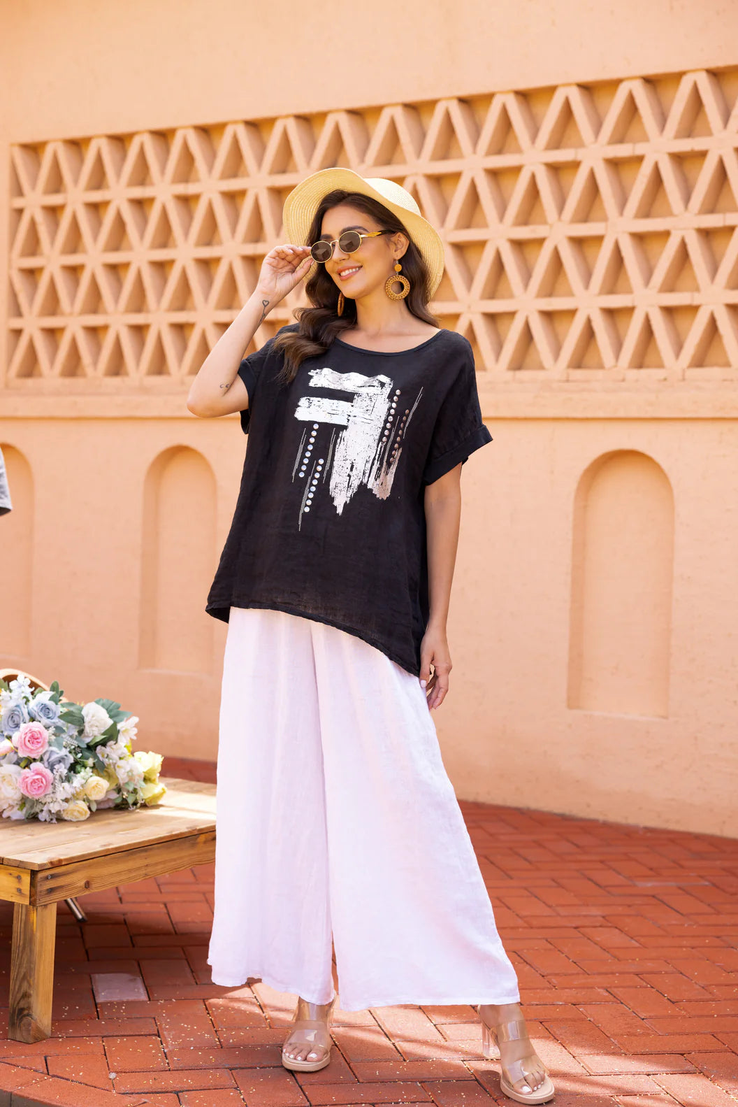 Chandail aux accents or et argent - Coupe décontractée