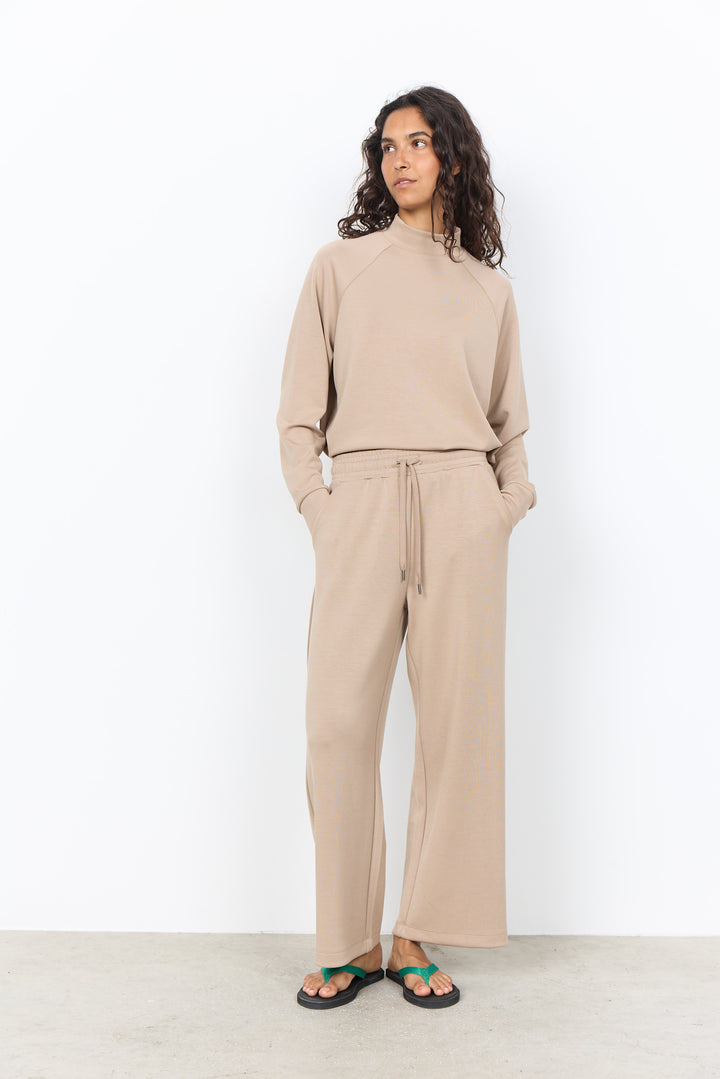 Pantalon doux à jambe droite Banu - Coupe ample et taille ajustable