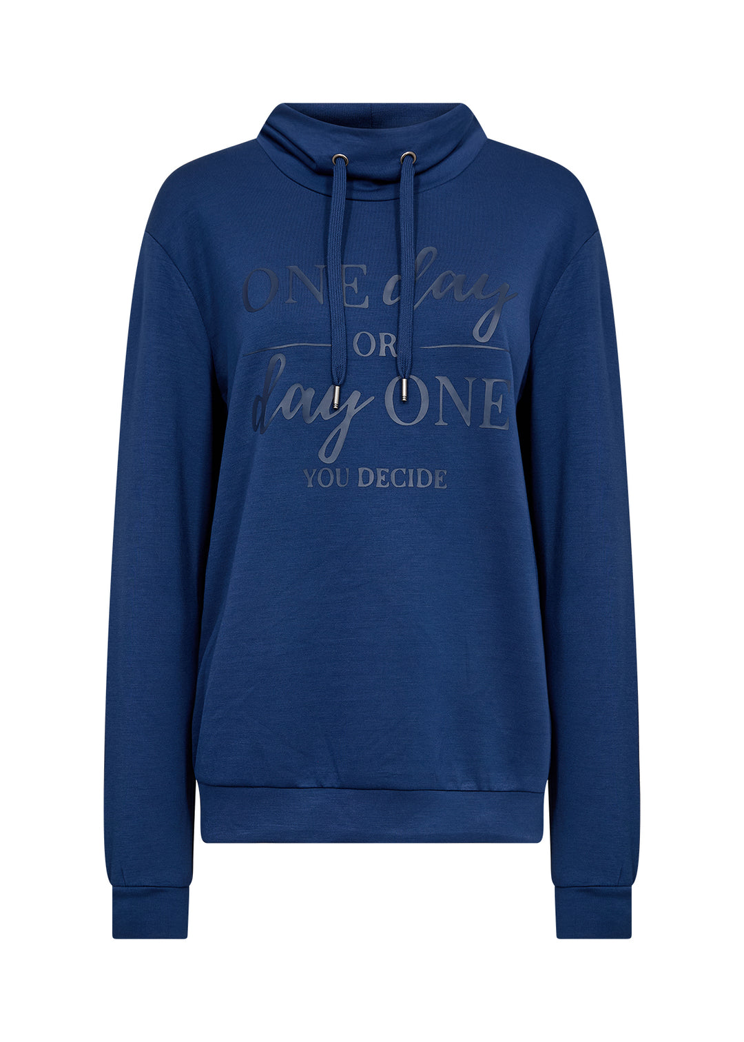 Sweatshirt pour femme à col montant et imprimé inspirant Banu