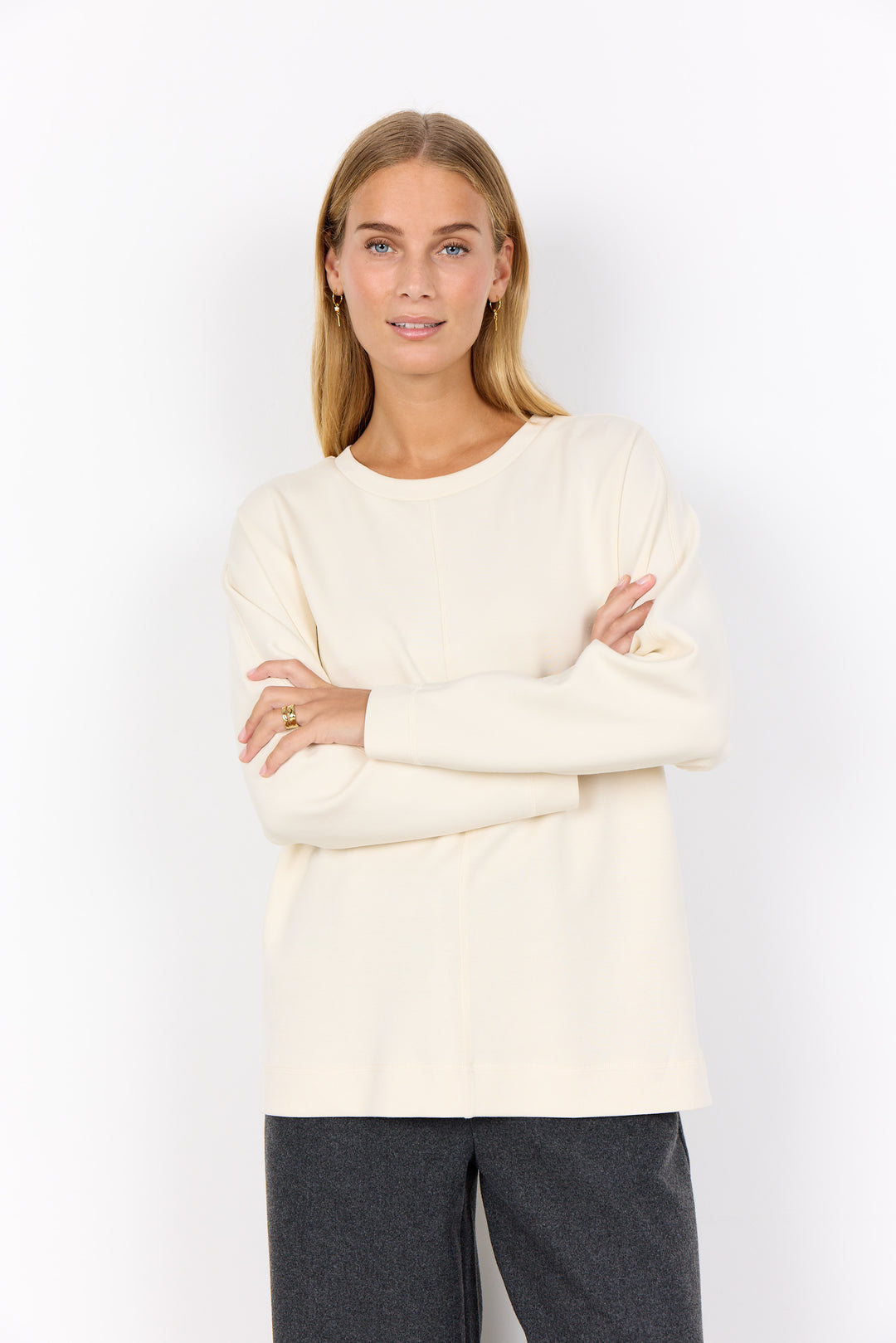 Chandail droit à coutures apparentes  Banu