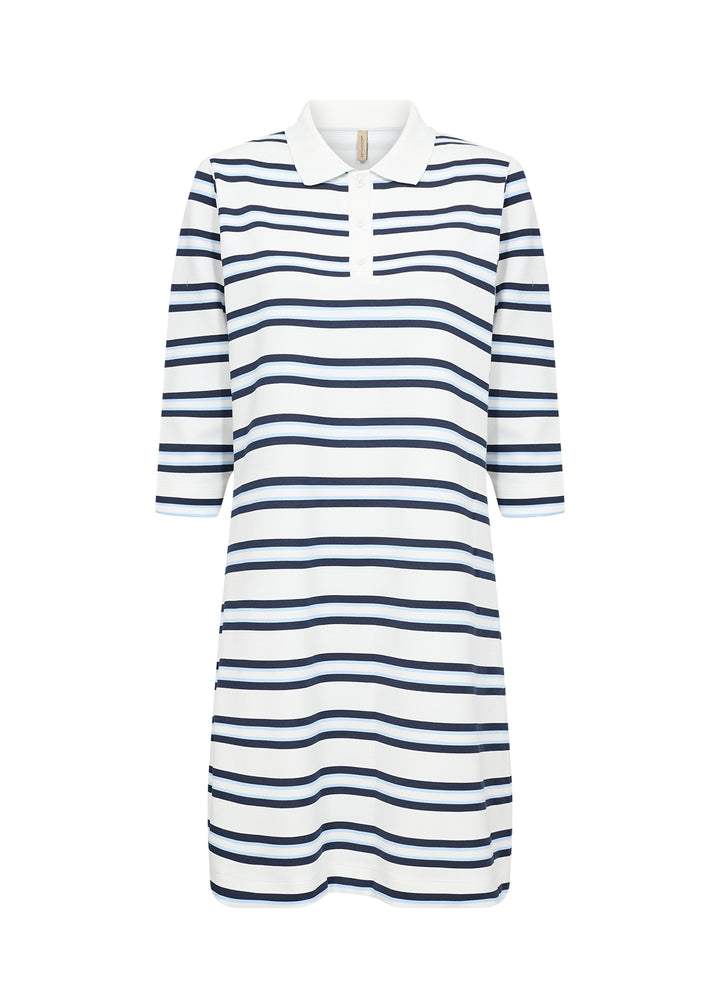 Robe rayée à col classique Barni