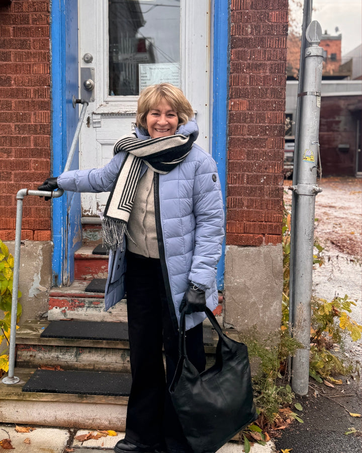 Manteau matelassé bleu ciel Estabacka