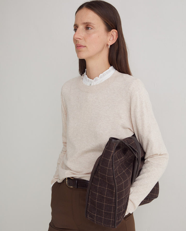 Pull coton bio col rond