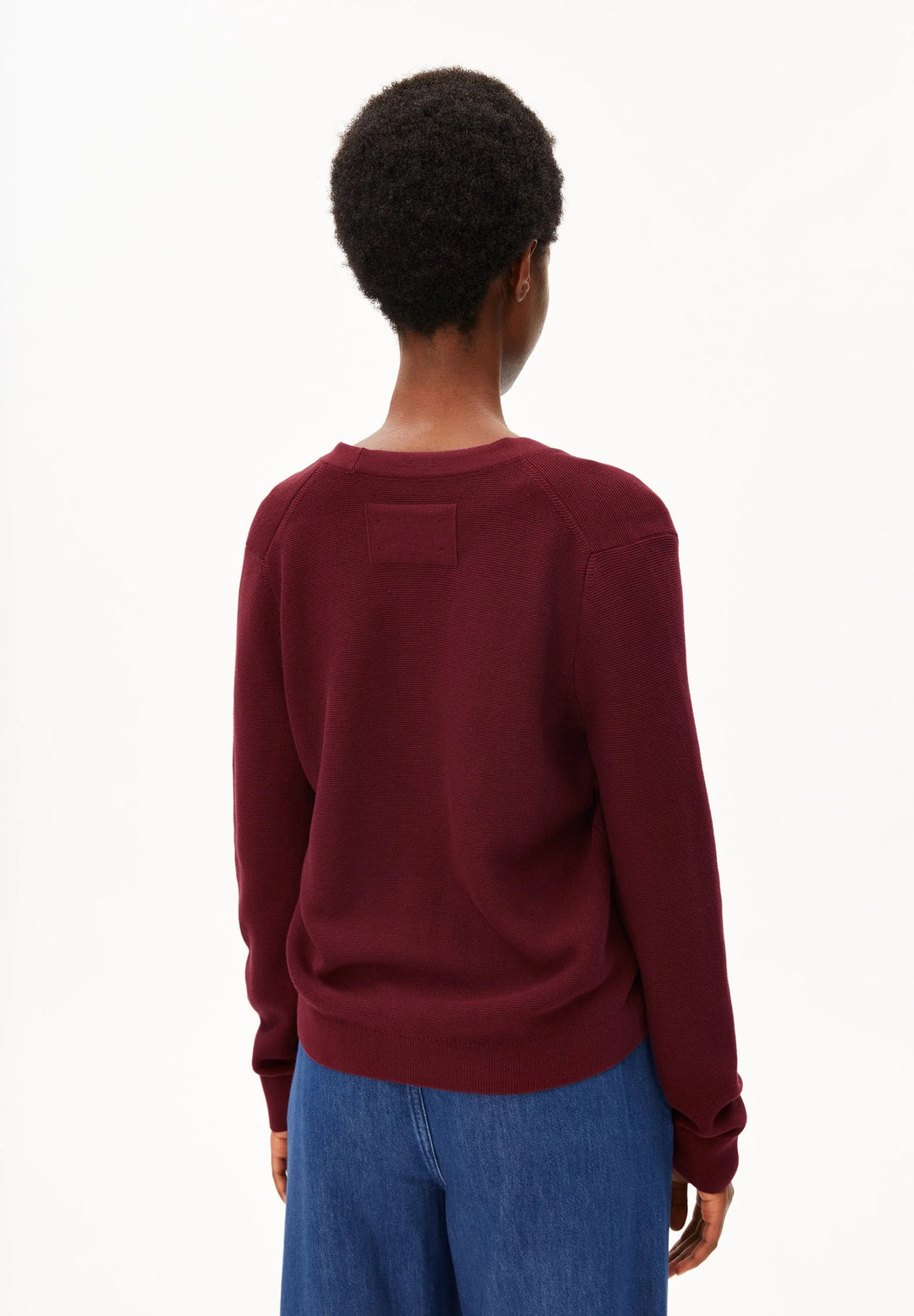 Cardigan à encolure en V Menaal - En pur coton biologique
