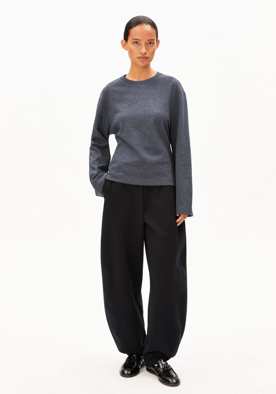 Pull à manches longues écoresponsable - Coton recyclé