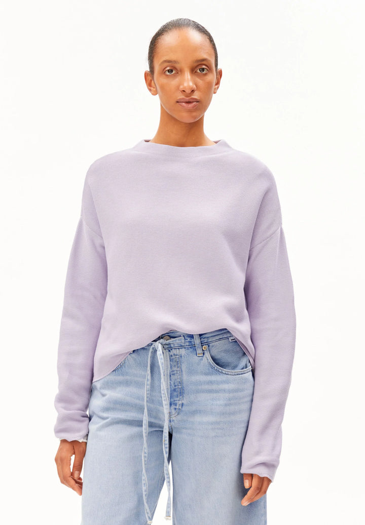 Pull en maille fine à demi-col montant Merinaa - En coton biologique