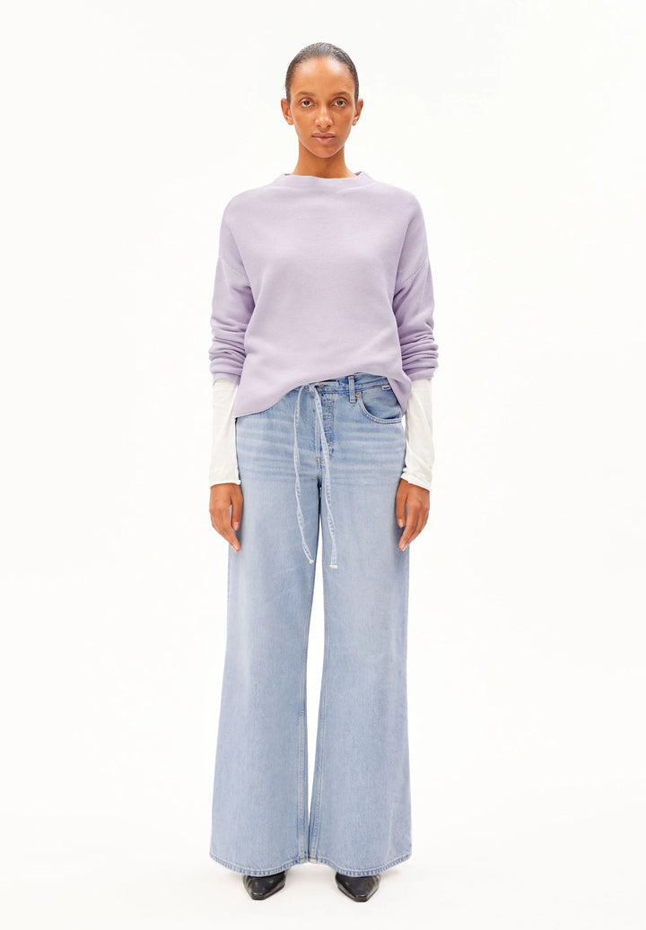 Pull en maille fine à demi-col montant Merinaa - En coton biologique