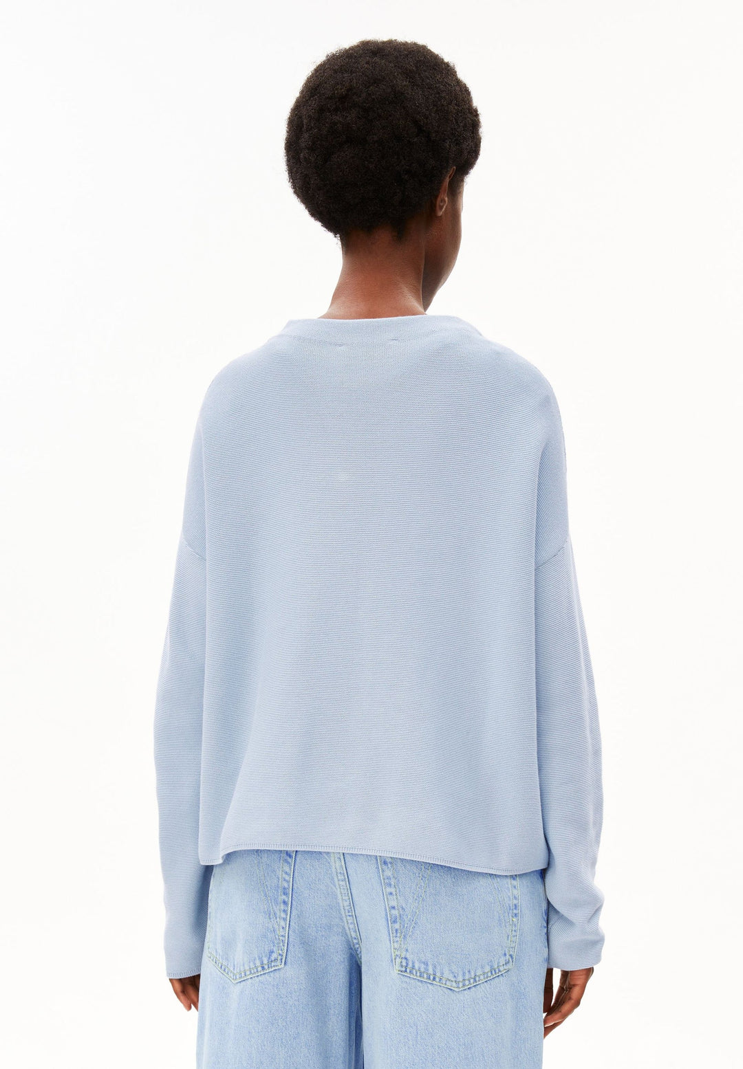 Pull en maille fine à demi-col montant Merinaa - En coton biologique
