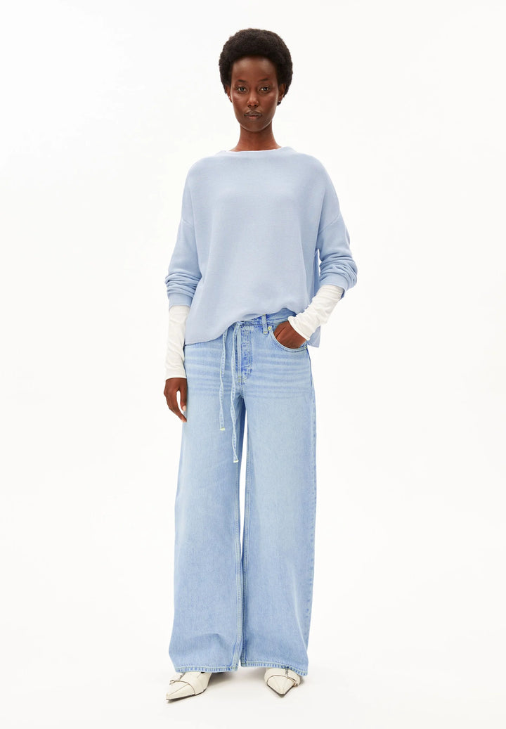 Pull en maille fine à demi-col montant Merinaa - En coton biologique