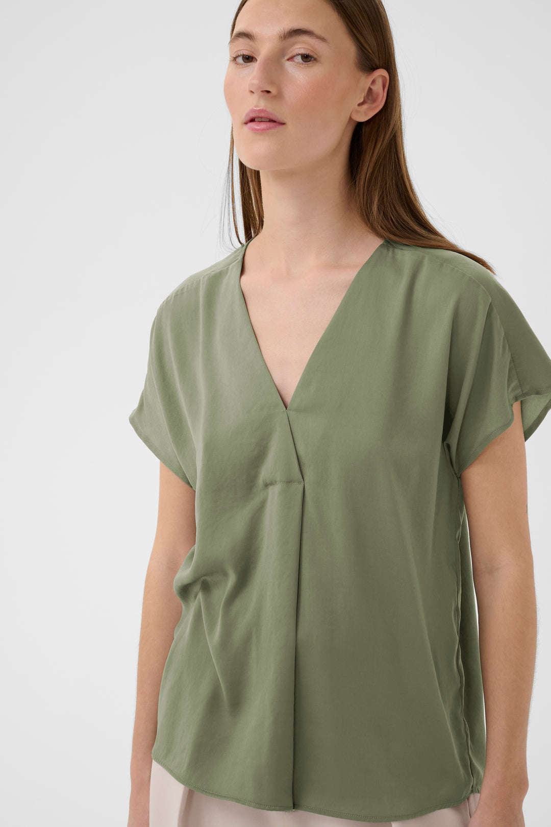 Rinda short-sleeve blouse - Recycled polyester blend
