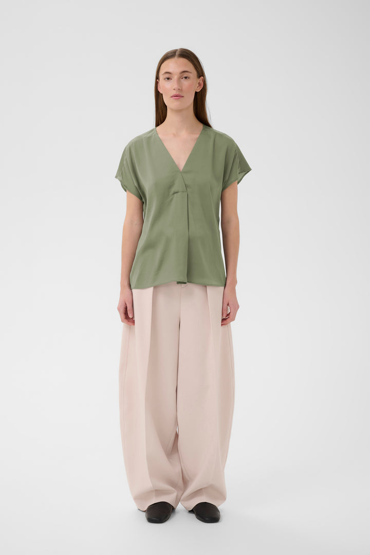 Rinda short-sleeve blouse - Recycled polyester blend