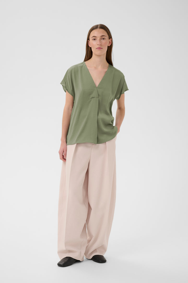 Rinda short-sleeve blouse - Recycled polyester blend