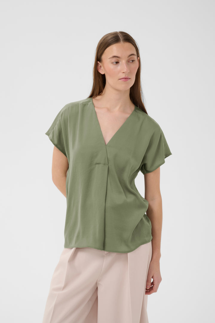 Rinda short-sleeve blouse - Recycled polyester blend