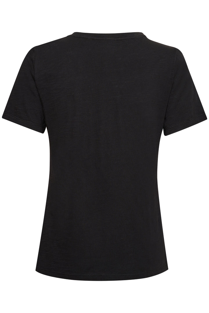 T-shirt à coupe droite Alma - En coton et modal avec encolure ronde et manches courtes