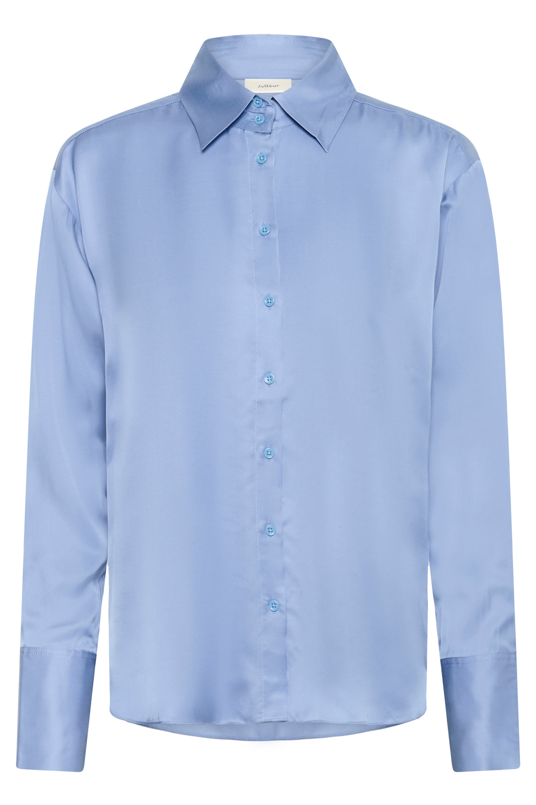 Chemise en satin avec ourlets aux poignets Pauline