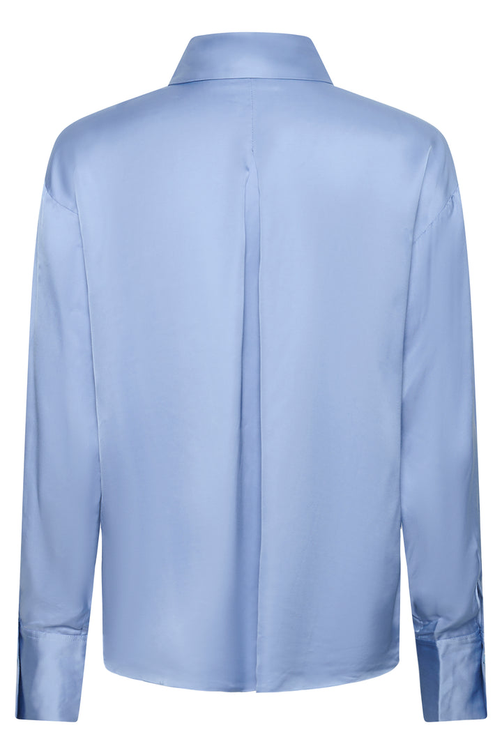 Chemise en satin avec ourlets aux poignets Pauline