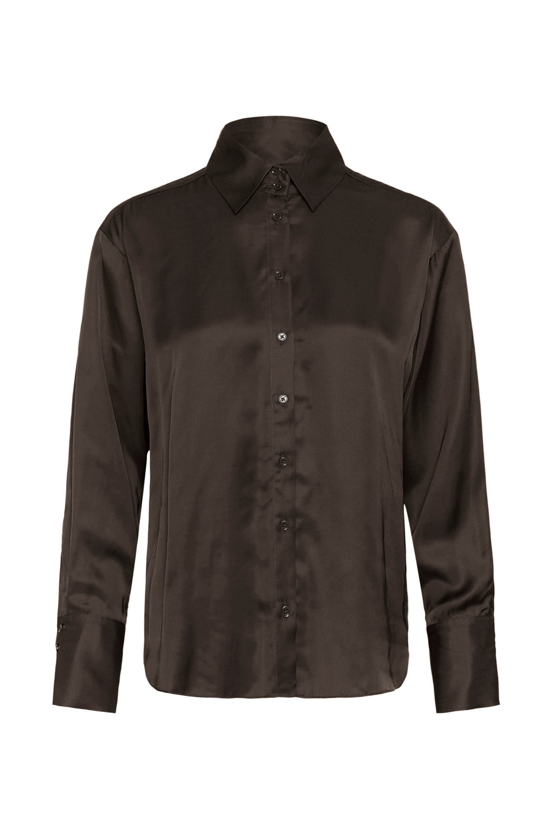 Chemise en satin Pauline - Avec ourlets aux poignets