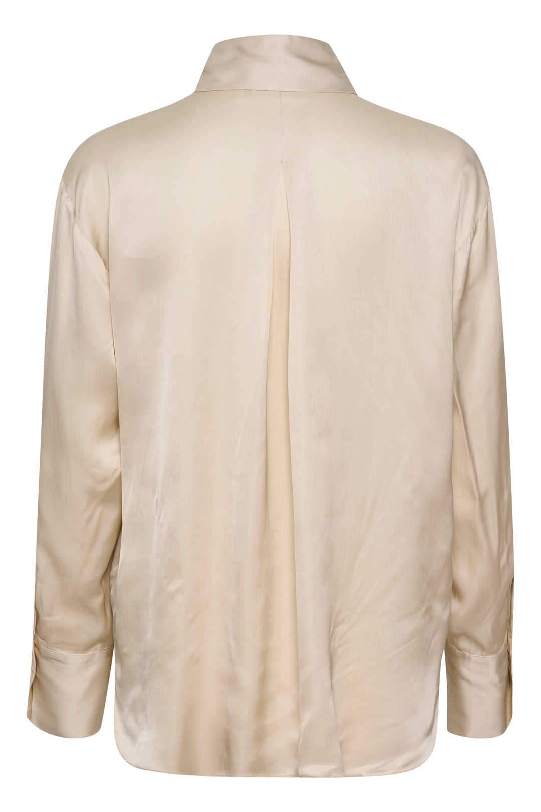 Chemise en satin avec ourlets aux poignets Pauline