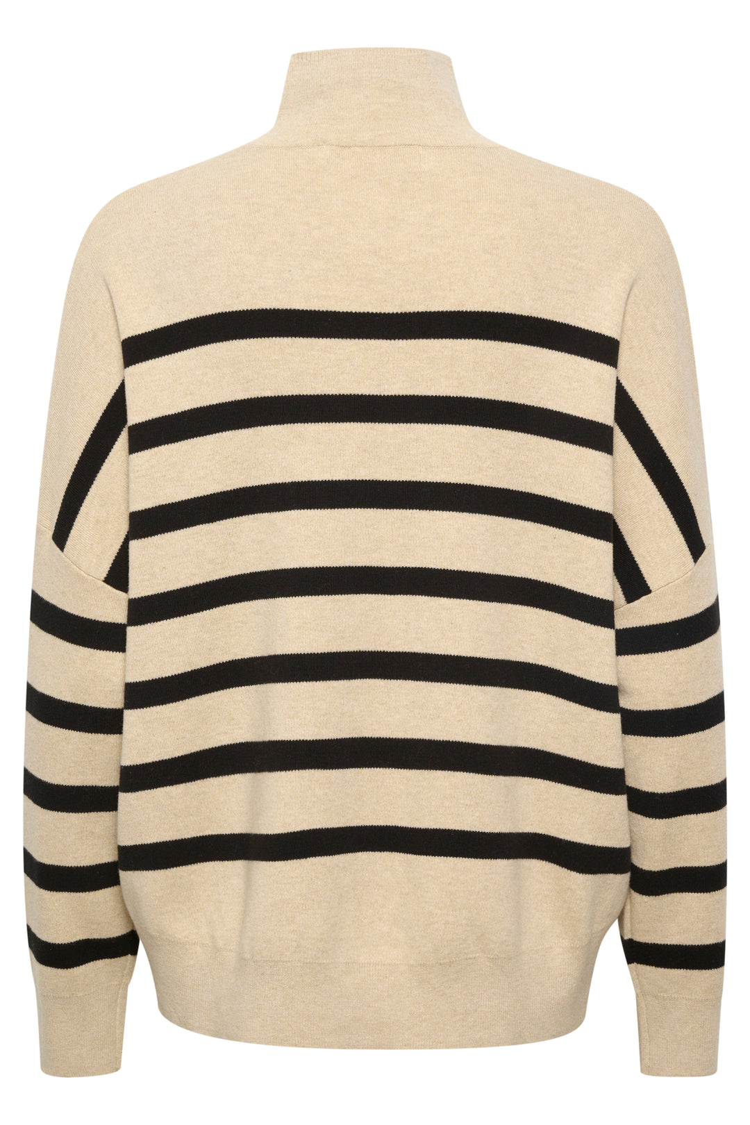 High-necked long-sleeved jumper