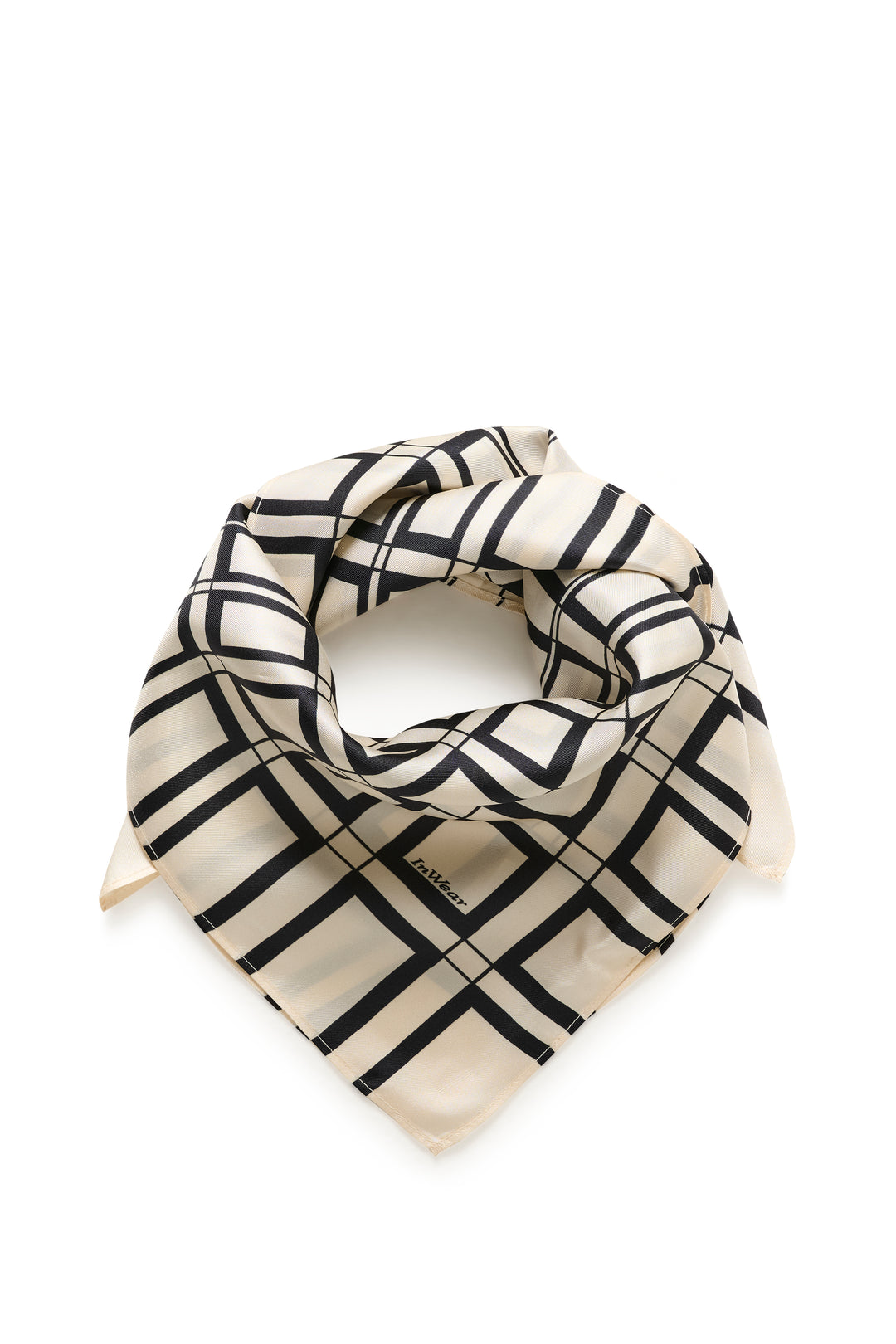 Foulard en pure soie Rafiq - À motif de carreaux graphiques
