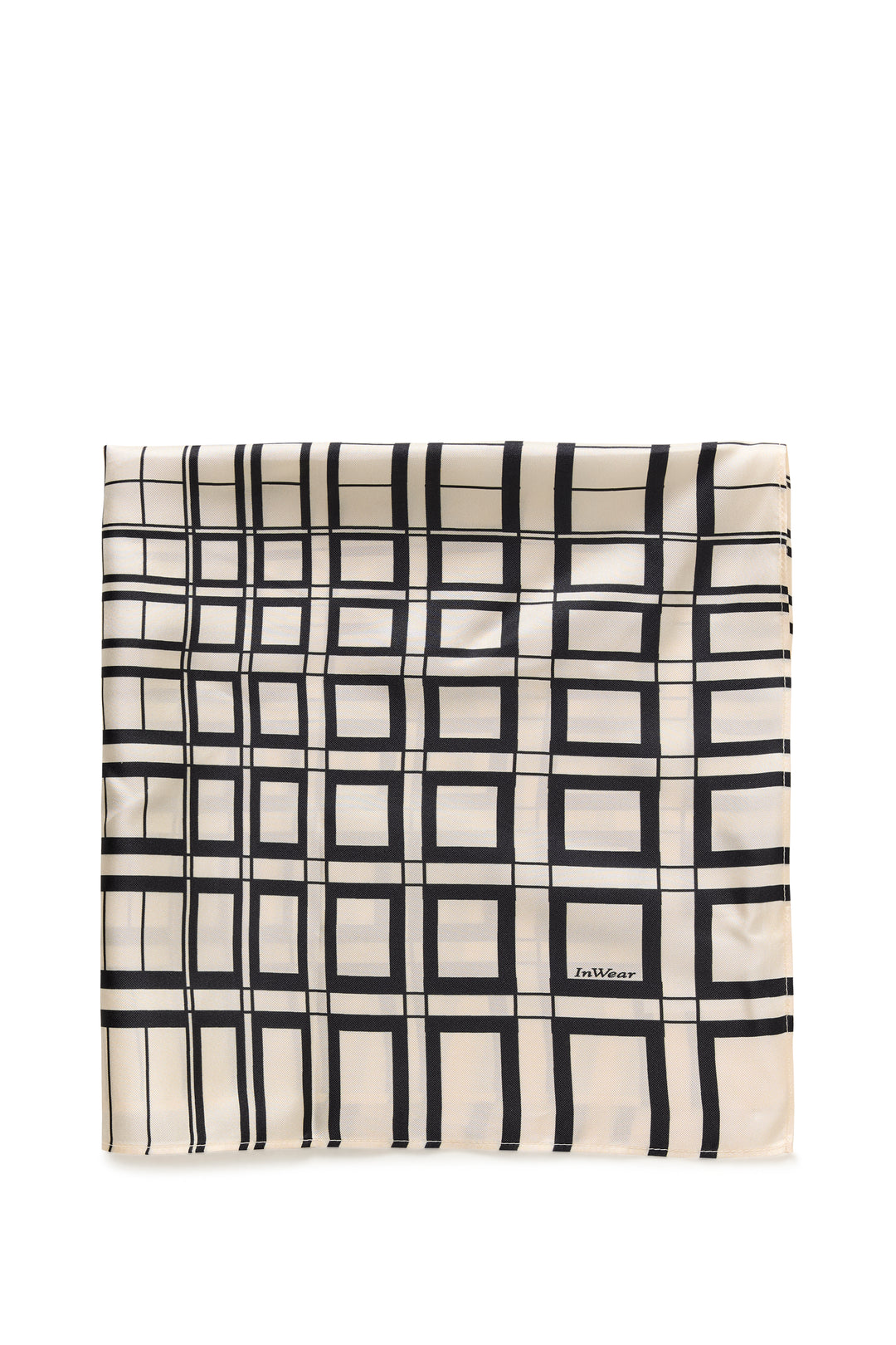Foulard en pure soie Rafiq - À motif de carreaux graphiques