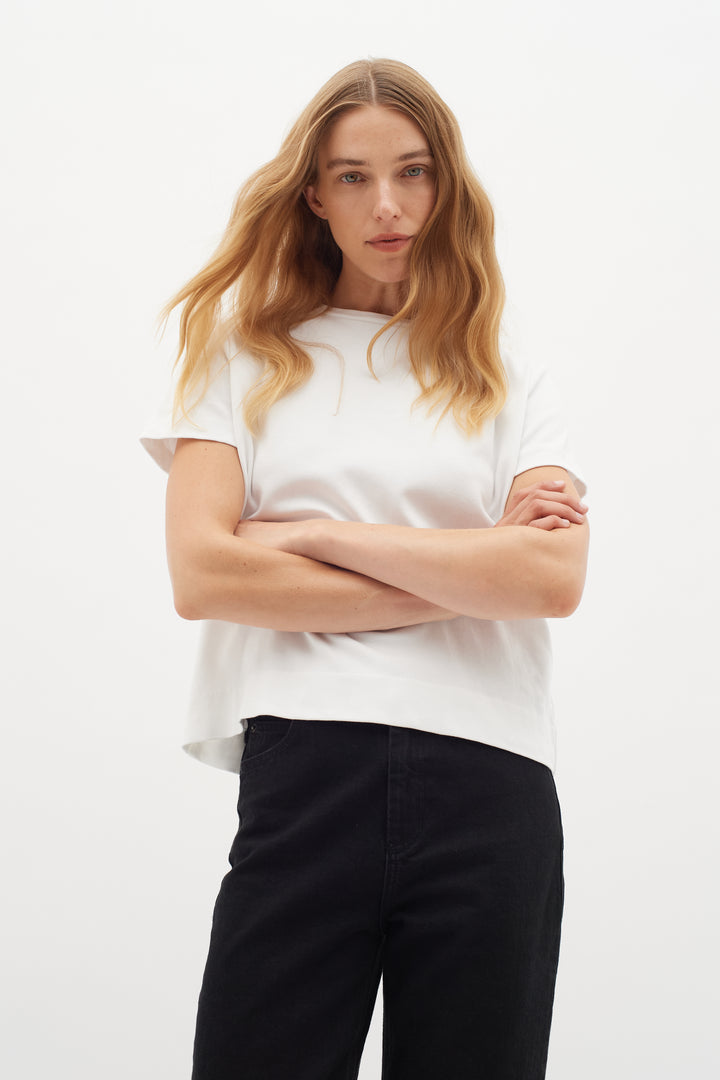 Chandail à manches courtes en coton Luke – Encolure ronde