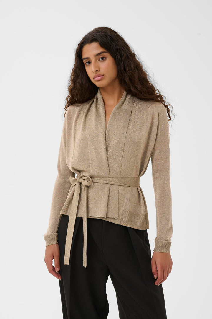 Cardigan scintillant à nouer Thani